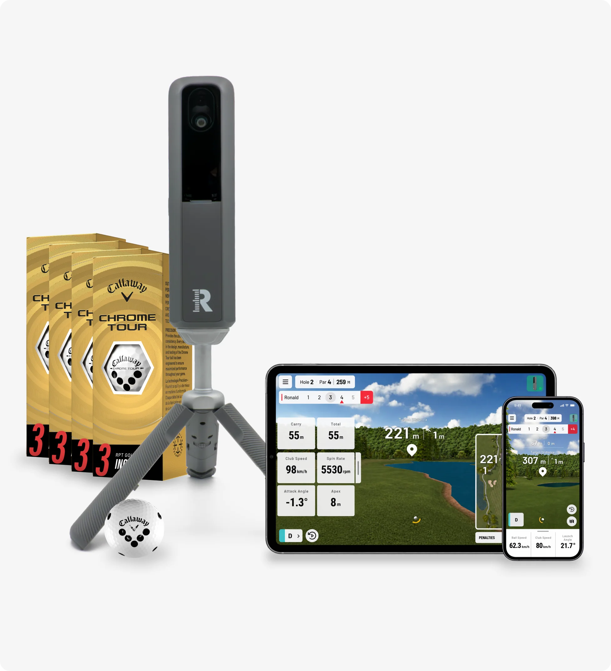 Rapsodo MLM2XPRO Færanlegur golfhöggmælir og hermir
