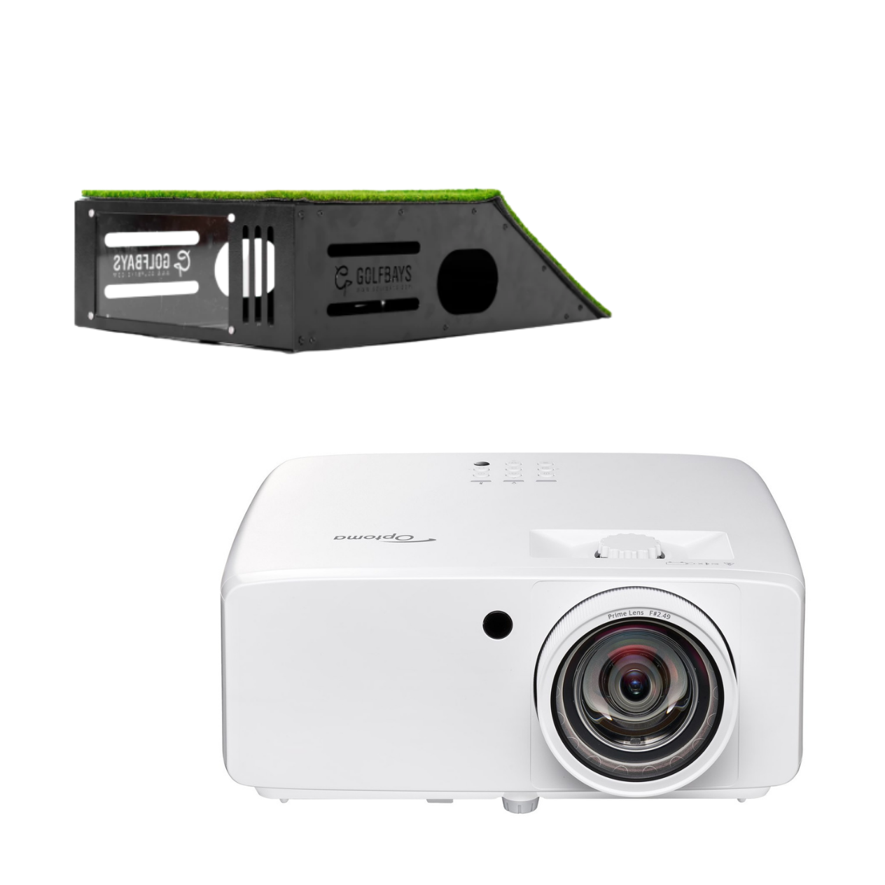 Optoma ZK521ST 4K leysiskjávarpi + GolfBays gólffestihulstur